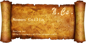 Nemes Csilla névjegykártya